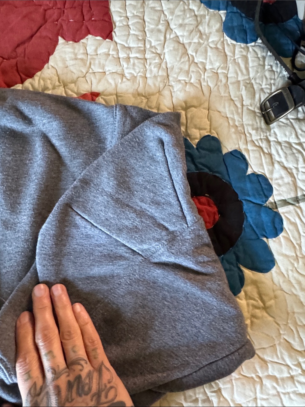 Boxy oversized cropped AE American Eagle double zip hoodie gray grey Small S - Picture 3 of 8